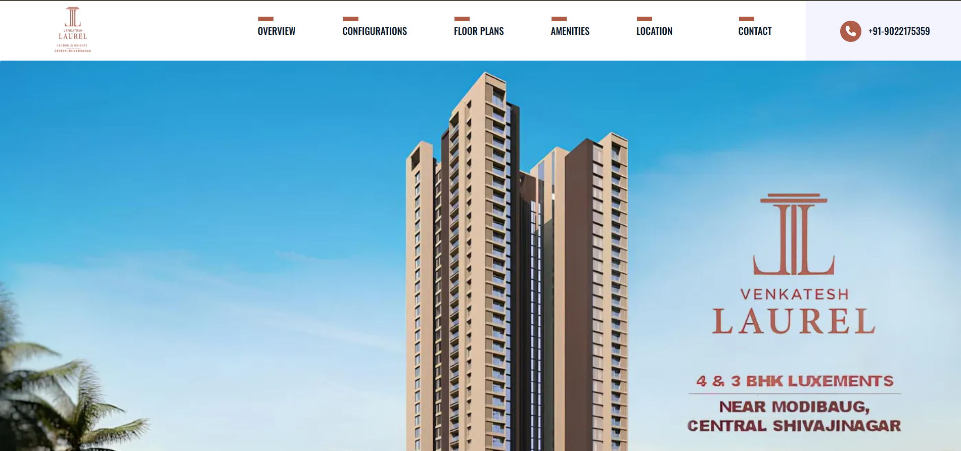 Real Estate Landing Page Project - Venkatesh Laurel